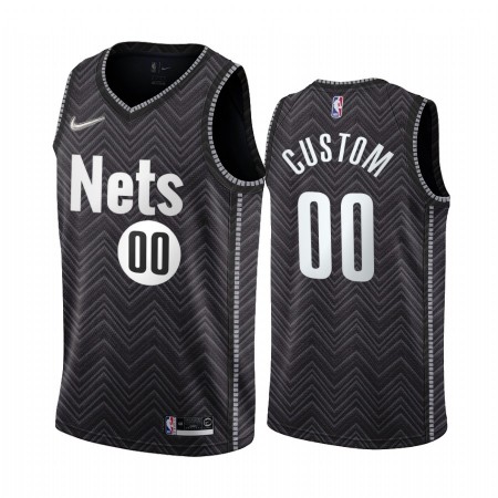 Herren NBA Brooklyn Nets Trikot Benutzerdefinierte 2020-21 Earned Edition Swingman
